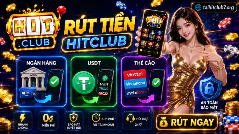 Hướng dẫn rút tiền HITCLUB nhanh chóng