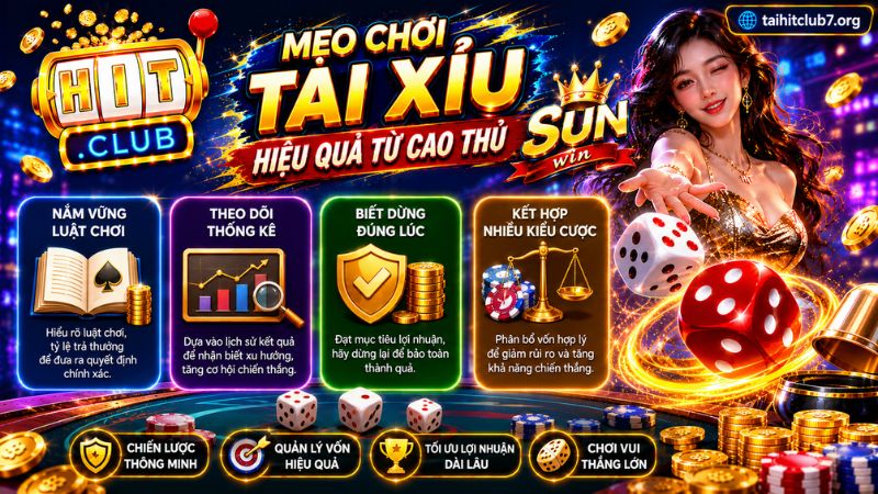Cách chơi Tài Xỉu hiệu quả tại cổng game HitClub